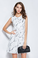 Marble Trapeze Dress - Ferlicious